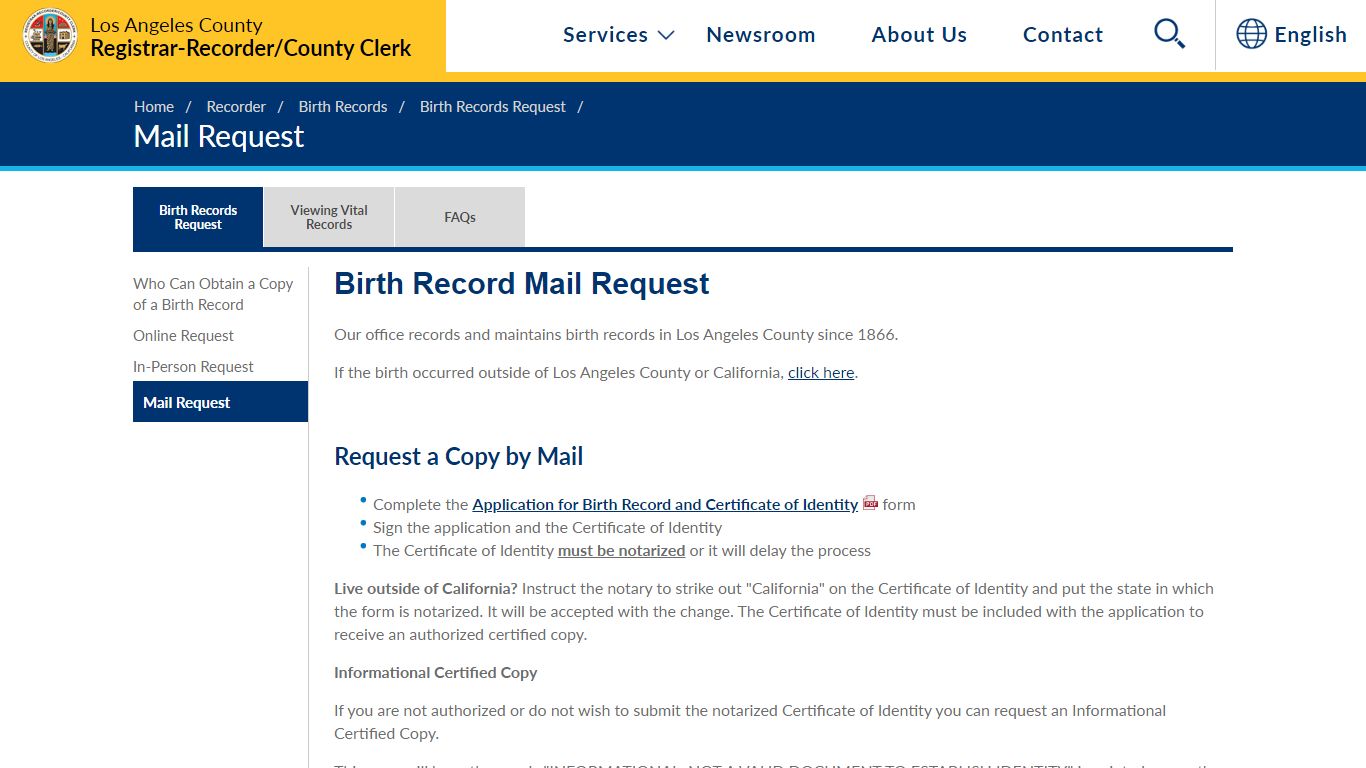 Mail Request - LAVote.gov